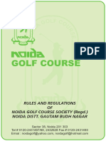Noida Golf Course Rules and Regulations Book