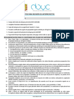 REQUISITOS REVISION ANTEPROYECTOS