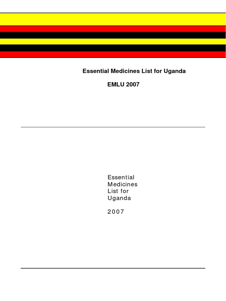Uganda Essential Medicines PDF Management Of Hiv/Aids Medical