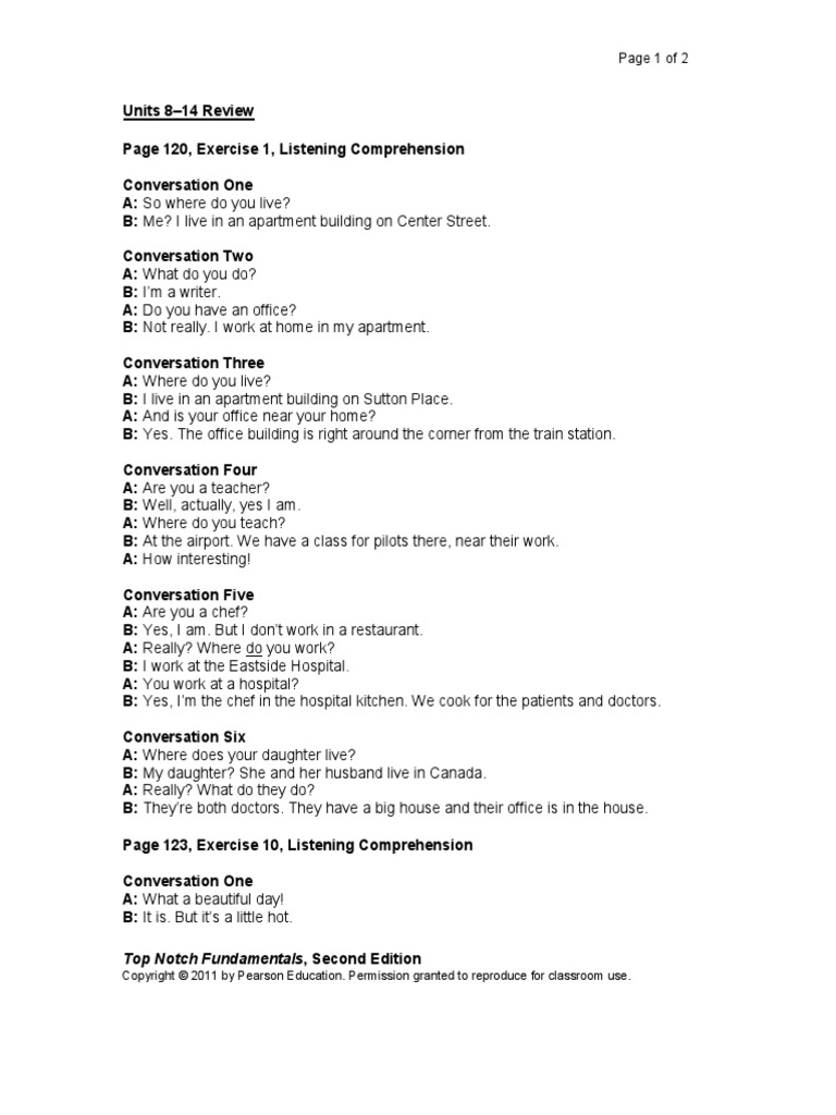 UNIT 8-14 Review Audio PDF | PDF | Career & Growth