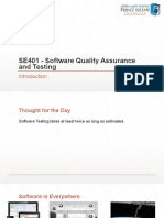 SE401 - Software Quality Assurance and Testing