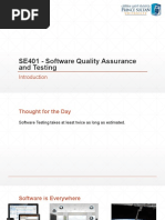 SE401 - Software Quality Assurance and Testing