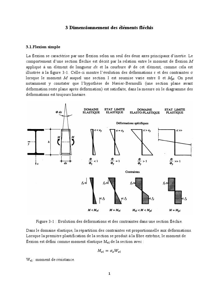 Dimensionnement des éléments fléchis | PDF | Flexion (matériau ...