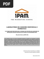 Factores que influenciam a Tomada de decisão - Restaurantes de marca de Hipermercado (3ºAno)