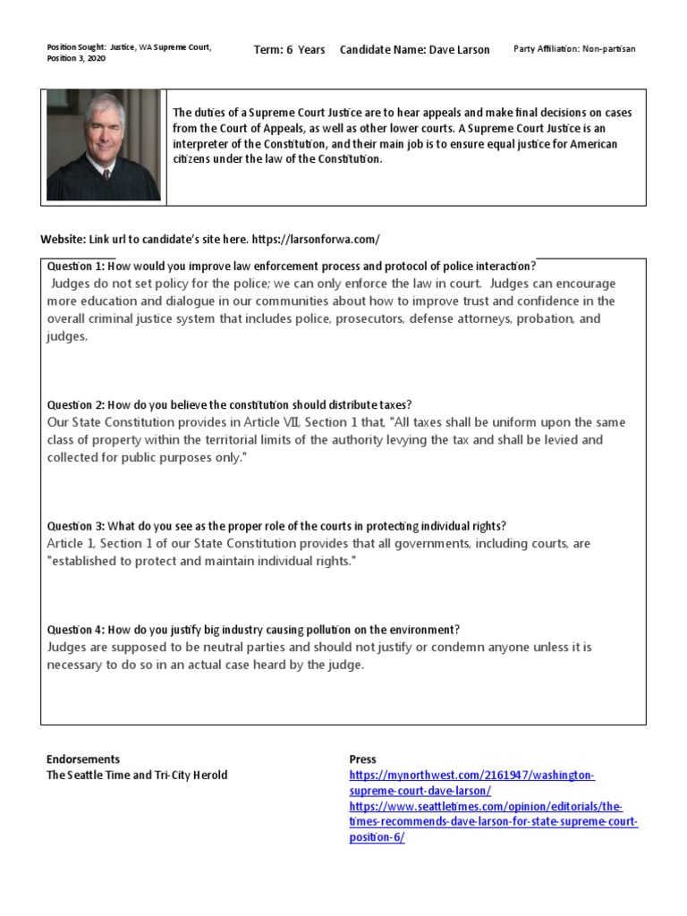 judge of the supreme court position 1