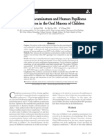 Condyloma Acuminatum and Human Papilloma Virus Infection in The Oral Mucosa of Children