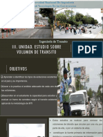 III Unidad. Estudios de Volumen de Transito