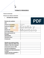 Ficha de Preingreso Gym PDF