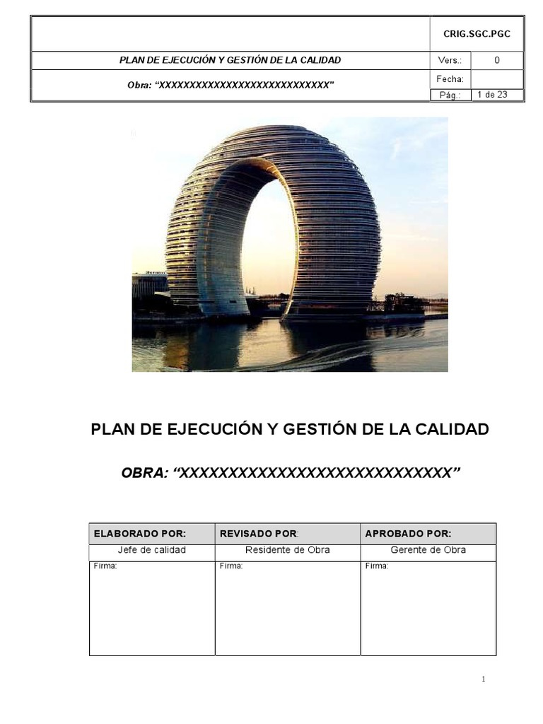 Plan de Gestión de Calidad en Construcción | PDF | Gestión de la ...