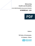 Measuring Health and Disability Manual WHODAS 2.0