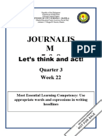 Journalis M 7 & 8: Let's Think and Act!