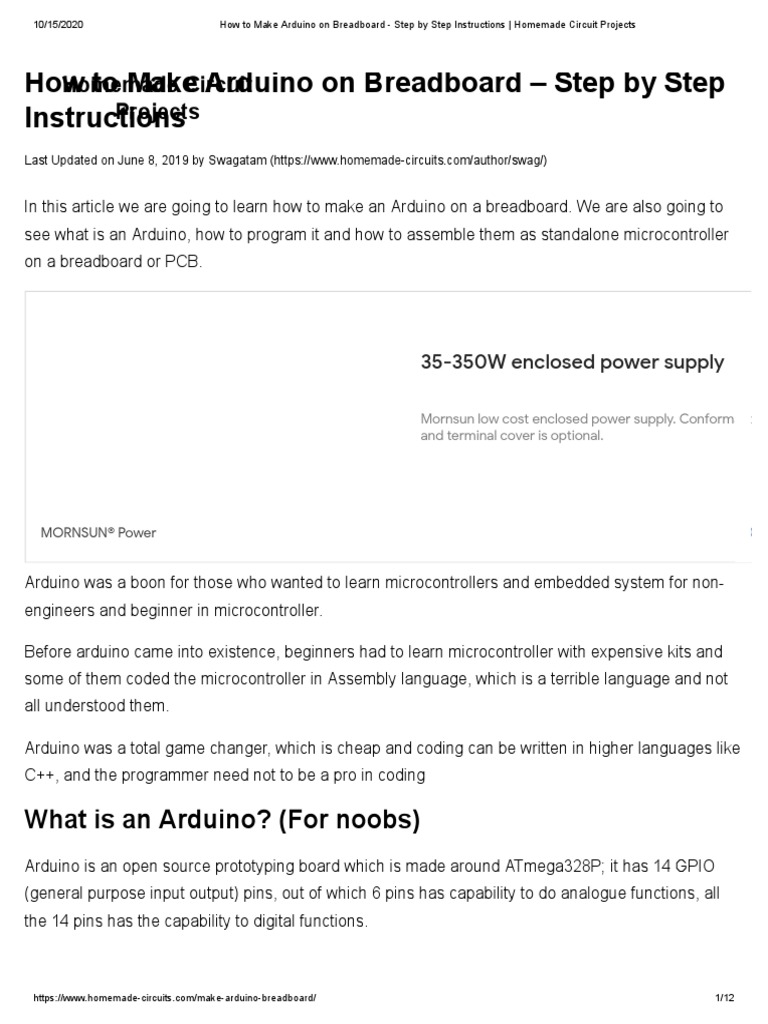How To Make Arduino On Breadboard - Step by Step Instructions ...