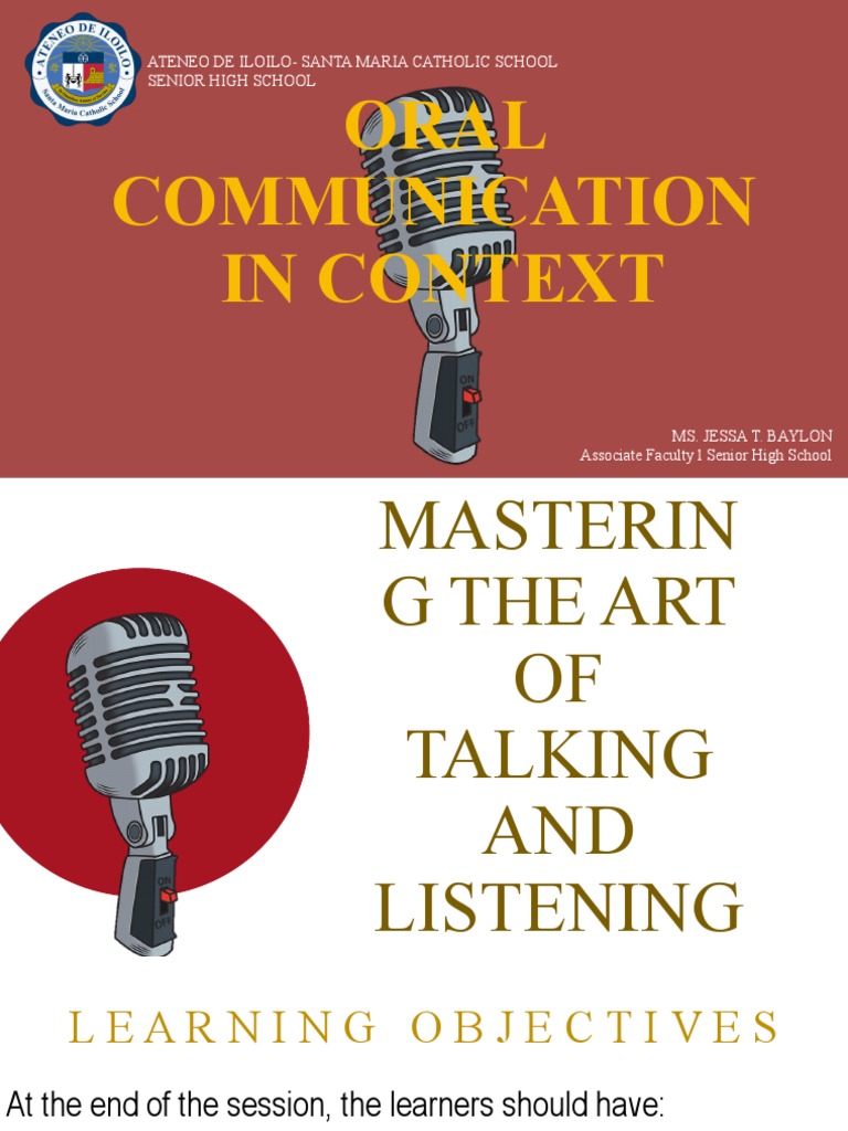 Oral Communication Subject Appreciation PDF Competence (Human