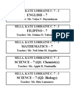 English - 7: Silla, Kate Lorraine C. 7 - J