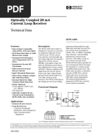 Optically Coupled 20 Ma Current Loop Receiver: HCPL-4200