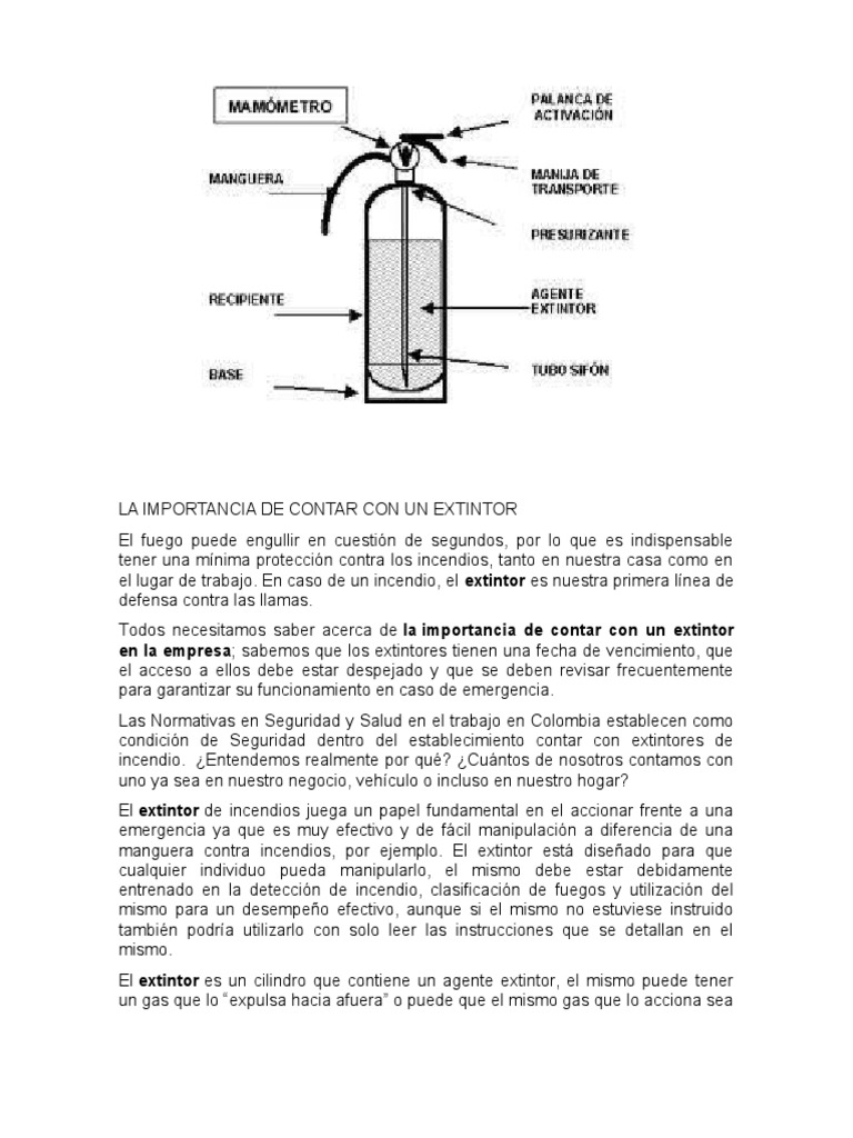 La Importancia de Contar Con Un Extintor