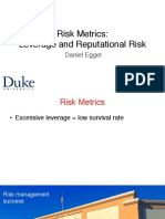 Risk Metrics: Leverage and Reputational Risk: Daniel Egger