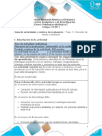 Guia de Actividades y Rúbrica de Evaluación - Unidad 2 - Fase 3 - Revsión de Lesión o Síndrome PDF