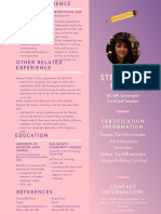 Pastel Pink Gray and Yellow Minimalist Resume