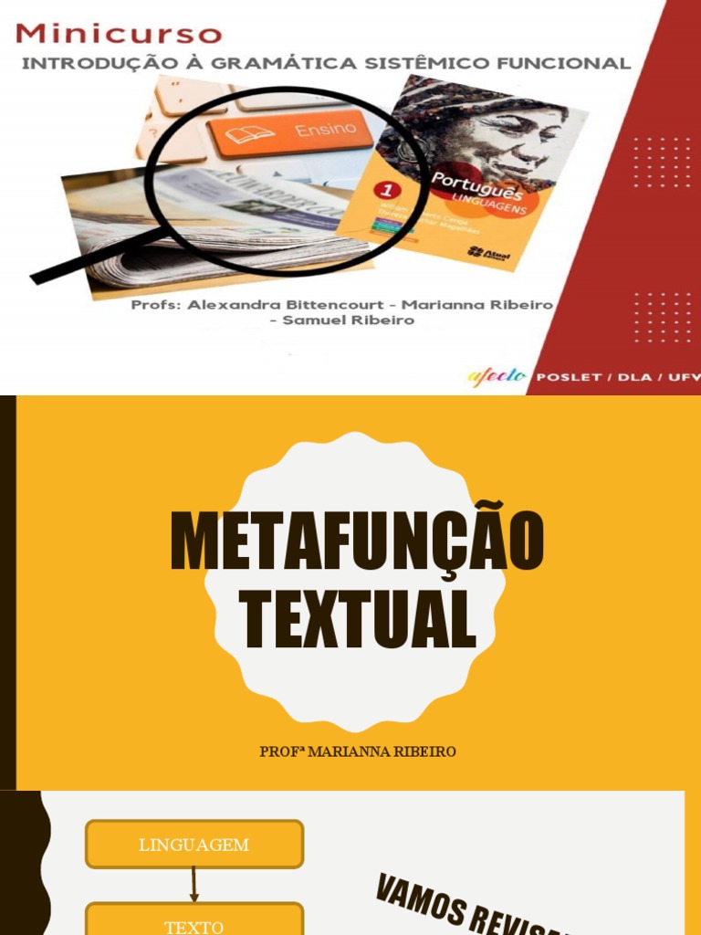 Metafunção Textual | PDF | Contexto (uso de linguagem) | Informação