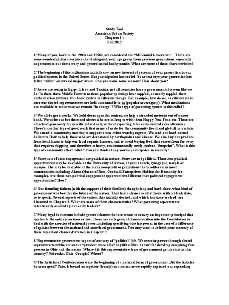 Study Tool 1-4 | PDF | First Amendment To The United States ...
