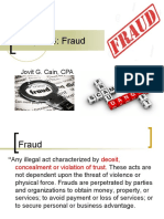 Chapter 4: Fraud: Jovit G. Cain, CPA