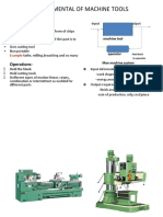 Fundamental of Machine Tools