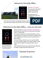 Welcome To The Daily Office: This Interactive Daily Office Is Taken From The Iona Abbey Worship Book