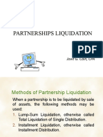 Partnerships Liquidation: Jovit G. Cain, CPA