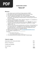 Mechanics and Criteria For Spoken Word and Vlogging Contests