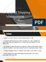 Elements of Shipping Management: Ship's Tonnages