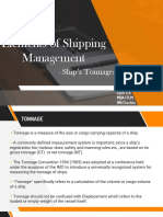Elements of Shipping Management: Ship's Tonnages