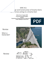 WRE 411 Chapter: Design and Construction of Gravity Dams Topic: Forces Acting On A Gravity Dam