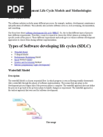 Software Development Life Cycle Models and