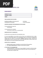 Yr. 8 English Exam 2019 Semester 2