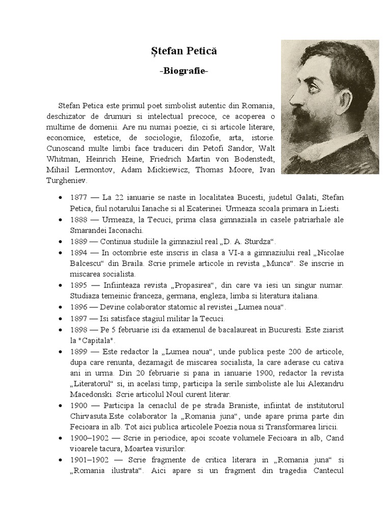 Ștefan Petică | PDF