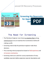 PGP4204: Enhanced Oil Recovery Processes: Screening The Reservoirs For Appropriate EOR Methods