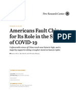 Pew Research Center - Americans Fault China - 20200730