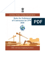 Rules for Enlistment of Contractors in CPWD, 2020