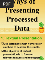 Ways of Presenting Data