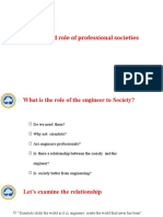 Nature and Role of Professional Societies