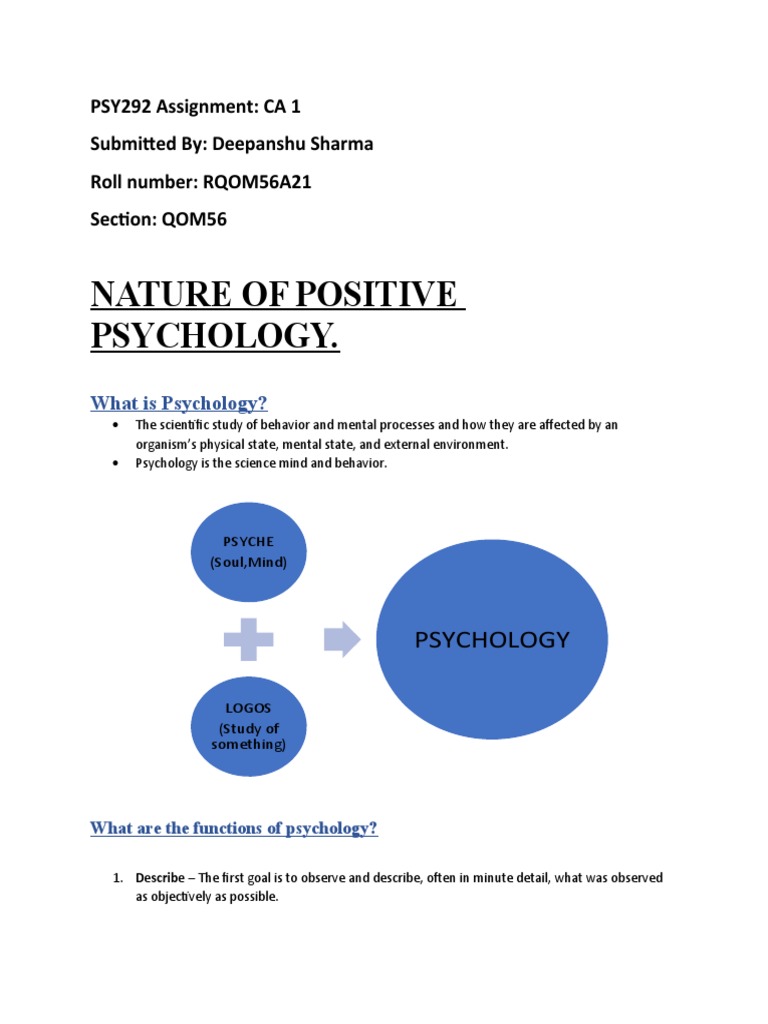 Positive Psychology | PDF | Positive Psychology | Psychology