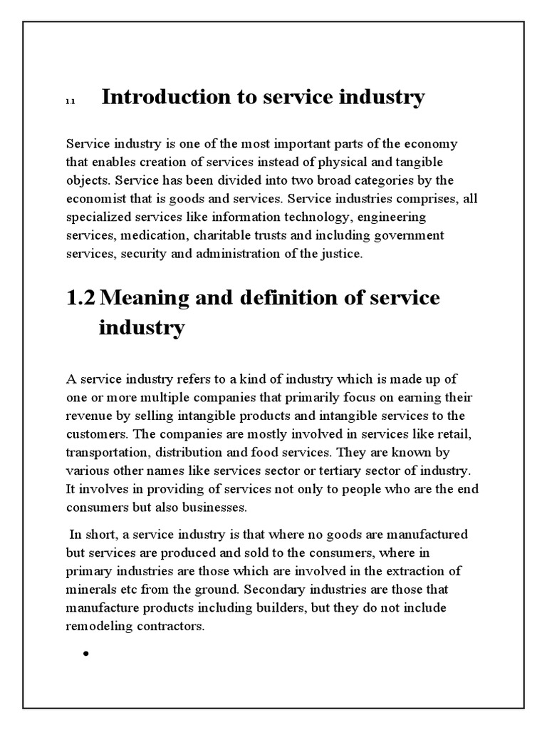 Overview of the Service Industry | PDF | Diabetes | Human Resource ...