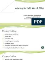Essential Training For MS Word 2016