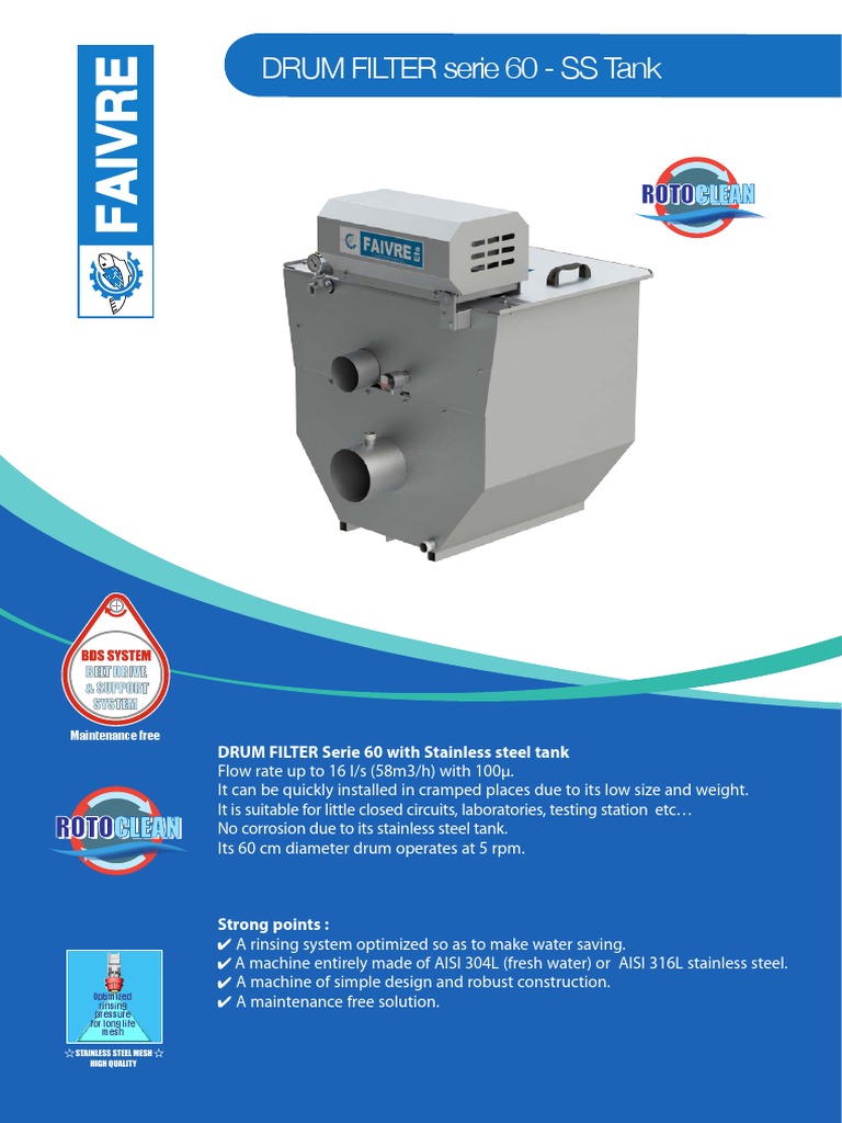 Rotoclean 060 Ss Tank Technical Datas en A4 | PDF | Stainless Steel ...