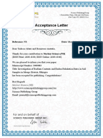Acceptance - Letter 3000083