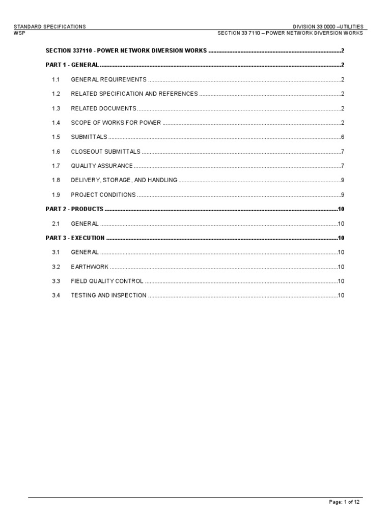 Substation Construction Specifications | PDF | Electrical Substation ...