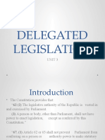 Delegated Legislation: Unit 3