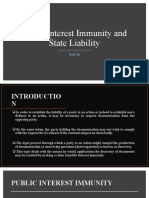 Public Interest Immunity and State Liability: Unit 11