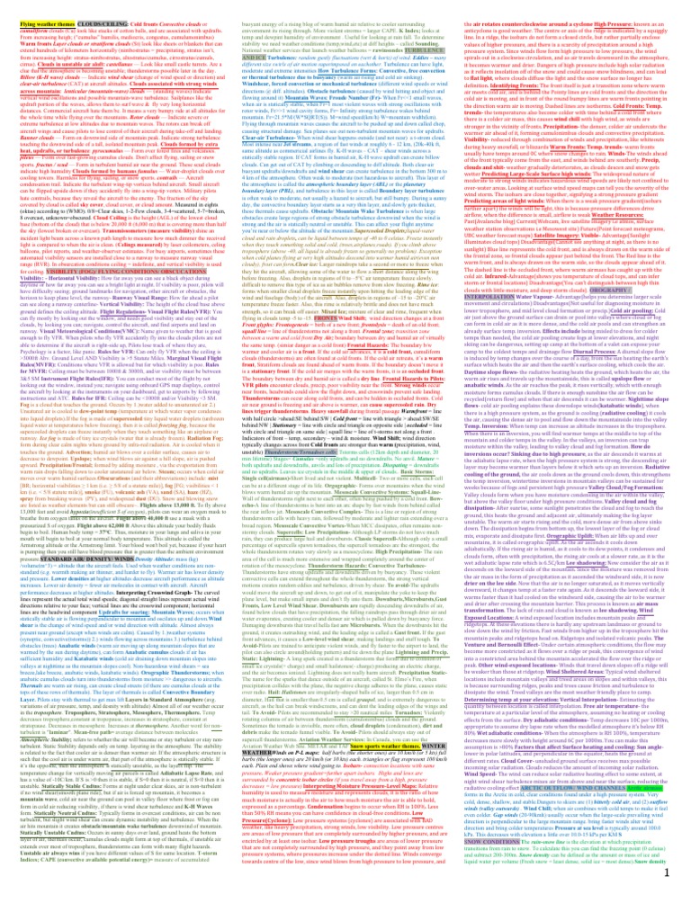 ATSC 113 Weather Cheat Sheet | PDF | Cloud | Thunderstorm
